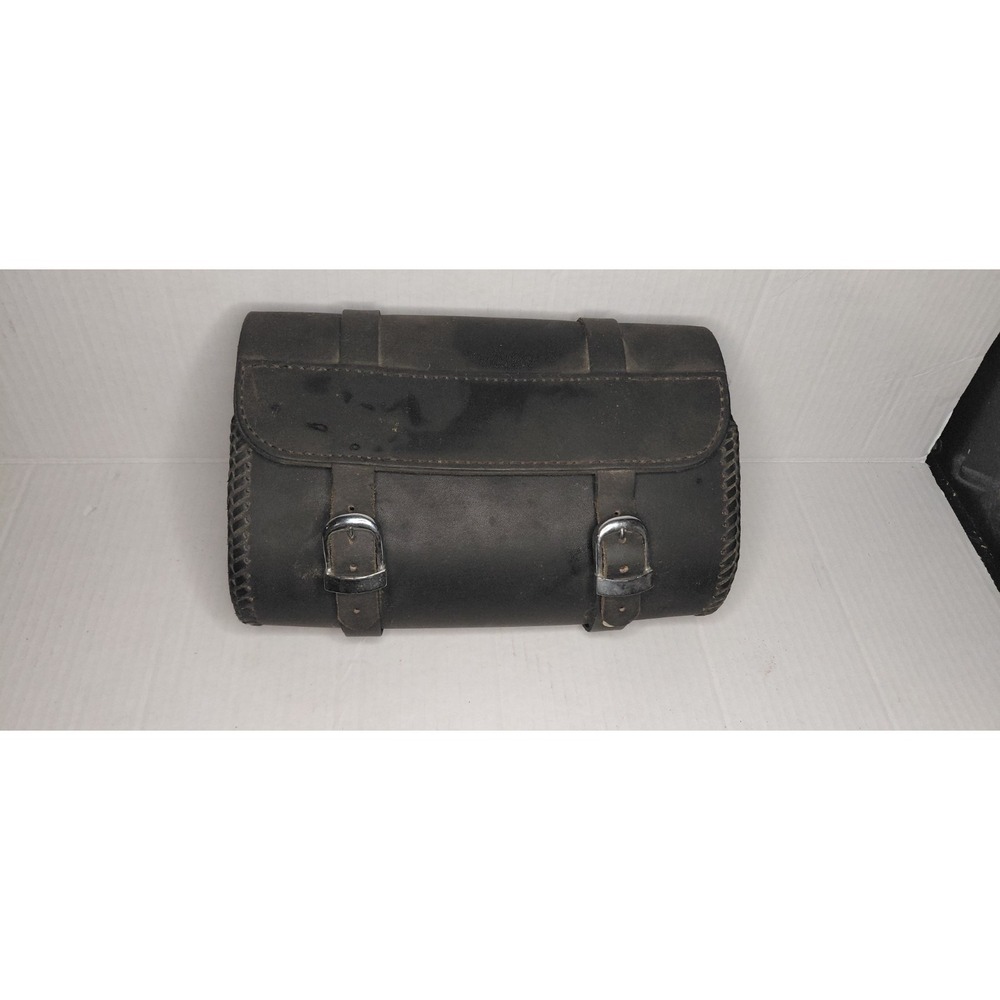 Handcrafted Raider Deluxe Motorcycle Tool Bag heavy-duty black leather Accesorie